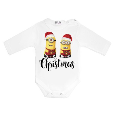 Carra Christmas  Minions бебешко боди